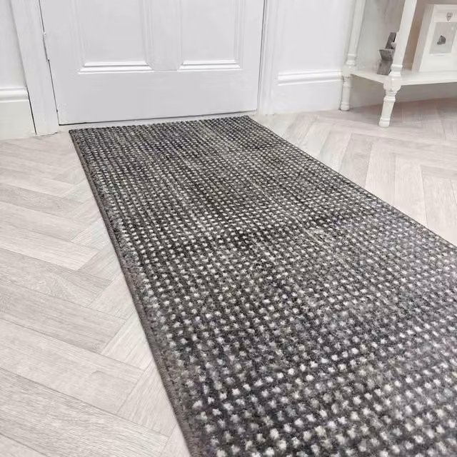 runrug Canyon Hallway Carpet Runner Rug in Stone, W: 66 cm, L: 240 cm – 1