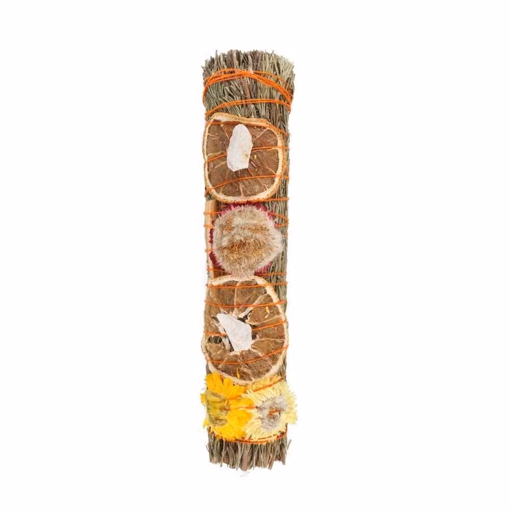 Uniqueful Ritual Wand Smudge Stick with Rosemary, Palo Santo and Quartz, 22.86 cm – 2