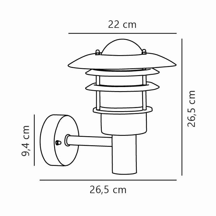Nordlux Lønstrup Outdoor Wall Light in Black Metal with E27 Socket and IP44 Rating – 2