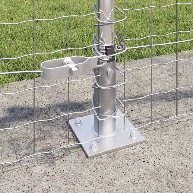 Berkfield Home Set of 26 Square Galvanised Steel Fence Posts, Silver, W/D/H: 3.2 x 3.2 x 50 cm