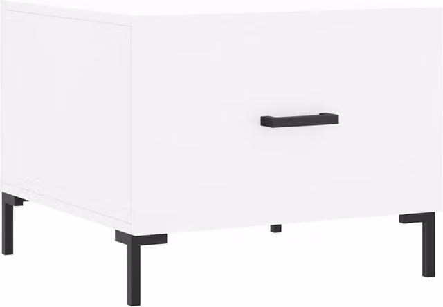 Berkfield Home Modern Square Coffee Table in White, W/D/H: 50 x 50 x 40 cm – 1