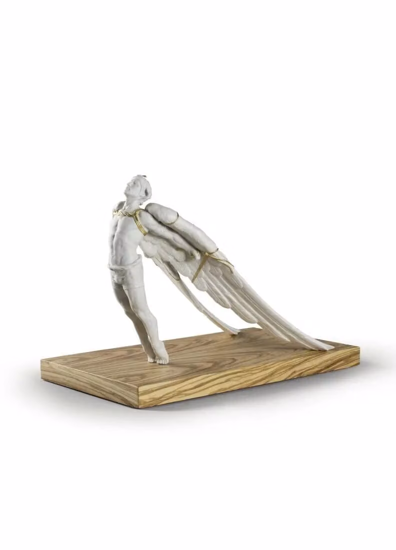 Lladró Icarus Porcelain Figurine in White and Gold