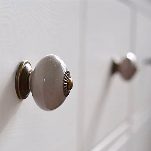 Nicola Spring Matt Grey Ceramic Cabinet Knob – 5