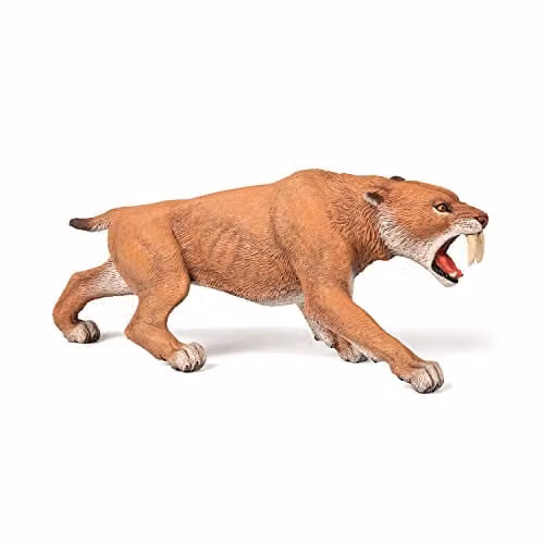 Papo Smilodon Figurine from the Prehistory Collection in Brown and Multicolour – 1