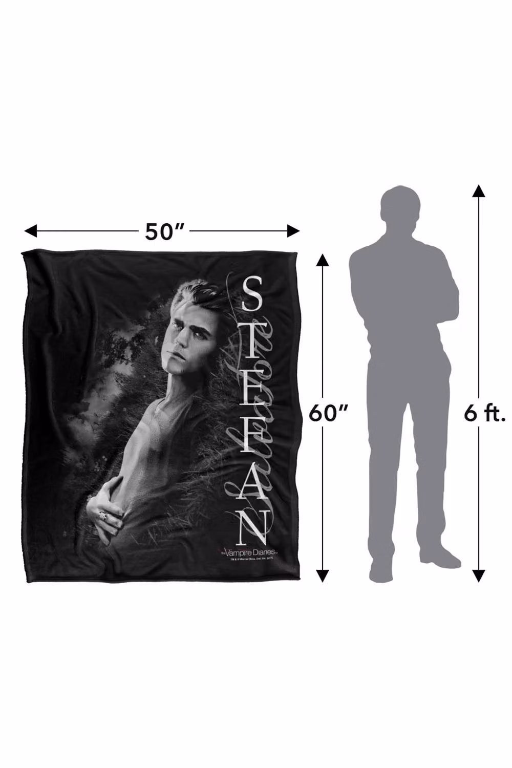 Warner Bros. The Vampire Diaries Extra Large Silky Touch Super Soft Fluffy Throw Blanket in Multicolour – 3