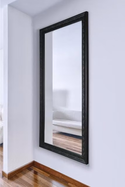 MirrorOutlet Winterburn Black Full Length Freestanding Dress Mirror, H: 160 cm x W: 73 cm