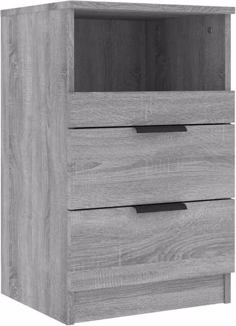 Berkfield Home Elegant Bedside Cabinets, 2 Piece Set, Grey Sonoma, W/D/H: 40 x 36 x 65 cm – 1