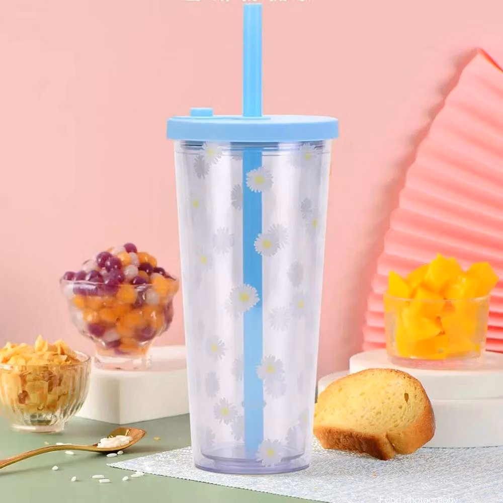 VOGREX Color Changing Tumbler with Straw and Lid, Black, 24oz – 2