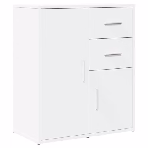 vidaXL Modern White Sideboard in Matt MDF, W/D/H: 60 x 31 x 70 cm