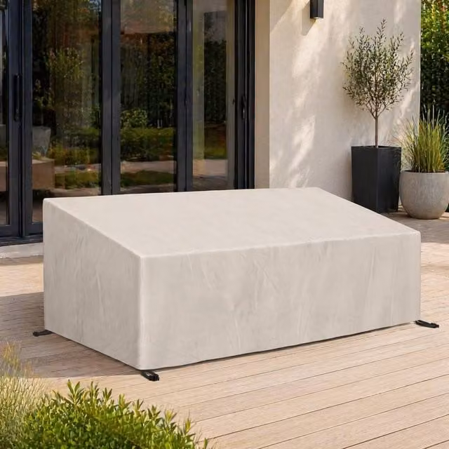 STILVORA Waterproof 3 Seater Outdoor Sofa Cover in Beige, Width: 218 cm – 1