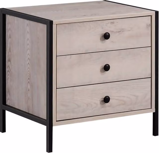 Timber Art Design Zahra 3 Drawer Bedside Table Cabinet in Light Oak – 1