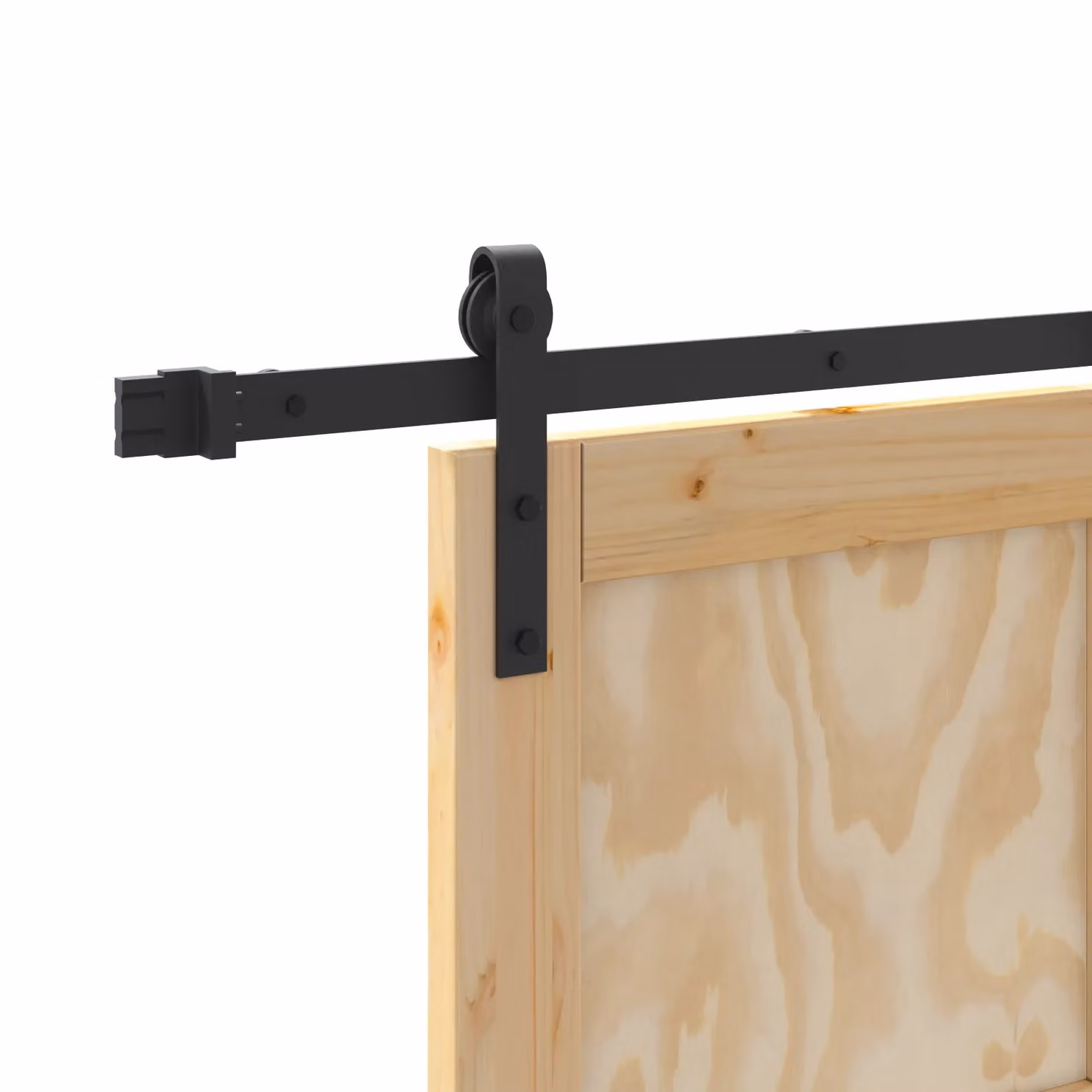 Berkfield Home Minimalist Sliding Door with Hardware Set, Solid Pine, Brown/Multicolour, W: 93 cm, H: 211 cm – 2