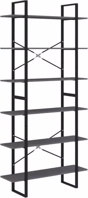Berkfield Home High Cabinet in Grey Solid Pine Wood, W/D/H: 100 x 30 x 210 cm – 1