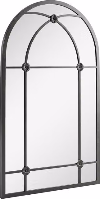 Outsunny Black Arched Decorative Wall Mirror