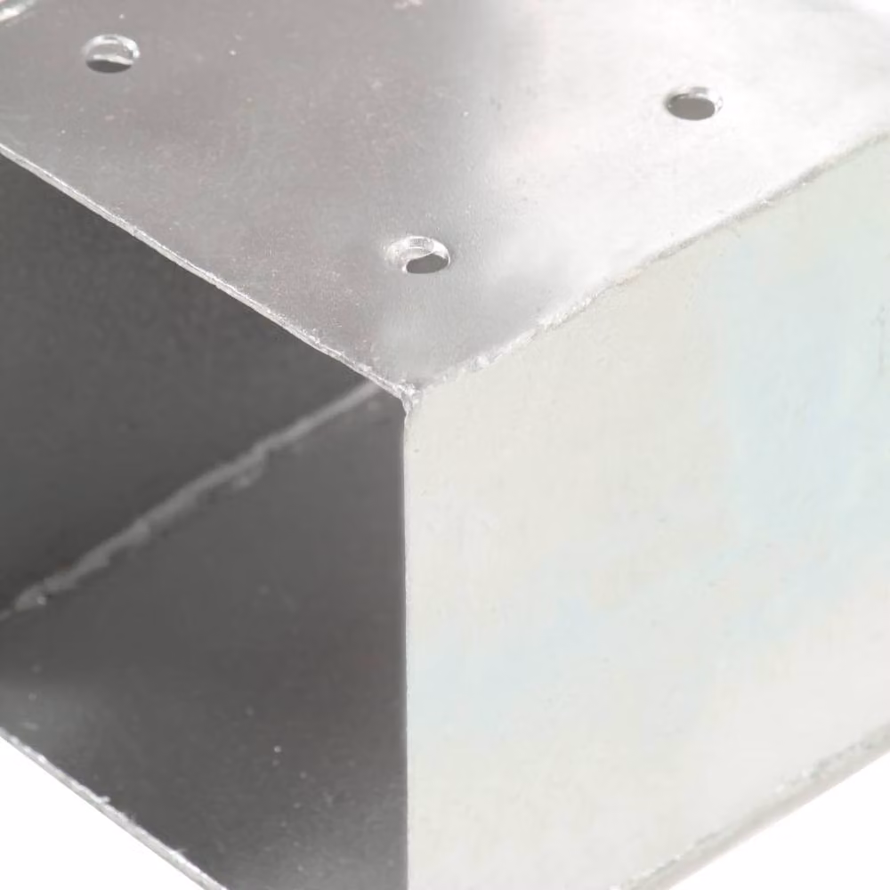 Berkfield Home T-Shape Galvanised Metal Post Connector in Silver – 2