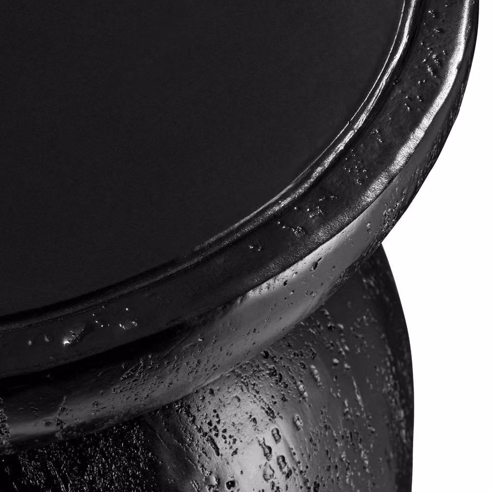 tectake Anisa Round Side Table in Black for Indoor and Outdoor Use, Diameter: 40 cm – 3