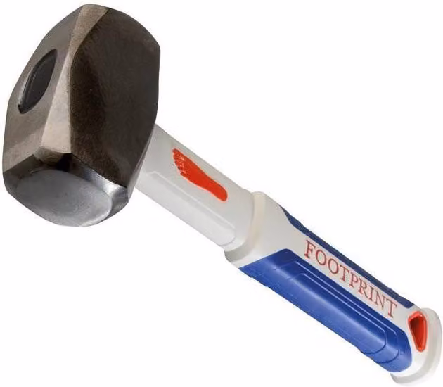 Footprint Club Hammer with Forged Steel Head and Fibreglass Handle, 1.8kg – 2