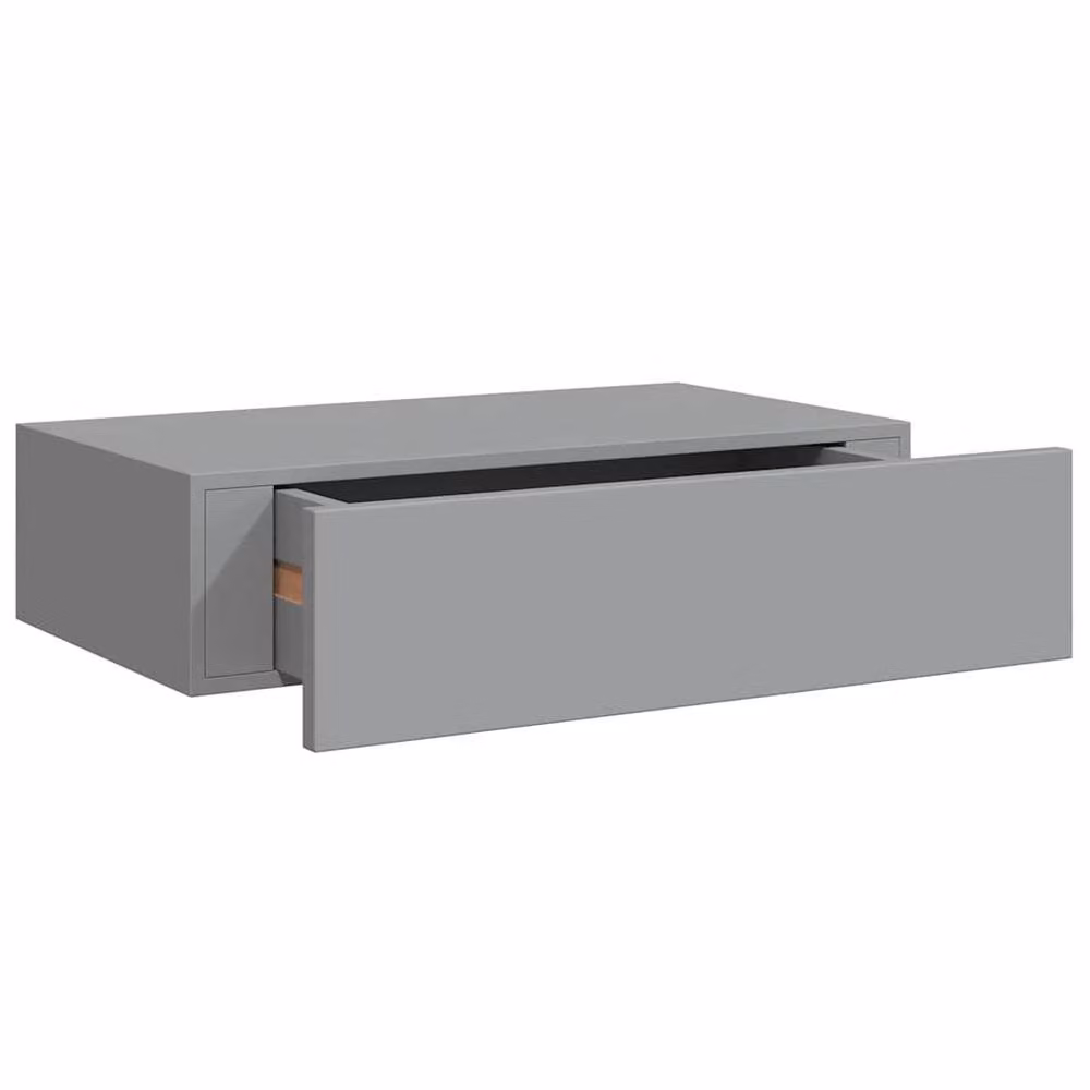 Berkfield Home Elegant Wall-mounted Drawer Shelves, 2 Pack, Grey, W: 40 cm, D: 23.5 cm, H: 10 cm – 3