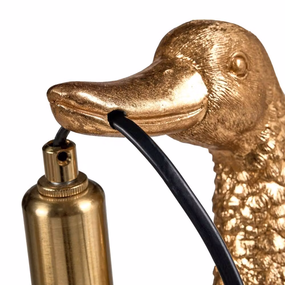 Wyld and Coco Gold Duck Polyresin Table Lamp – 3