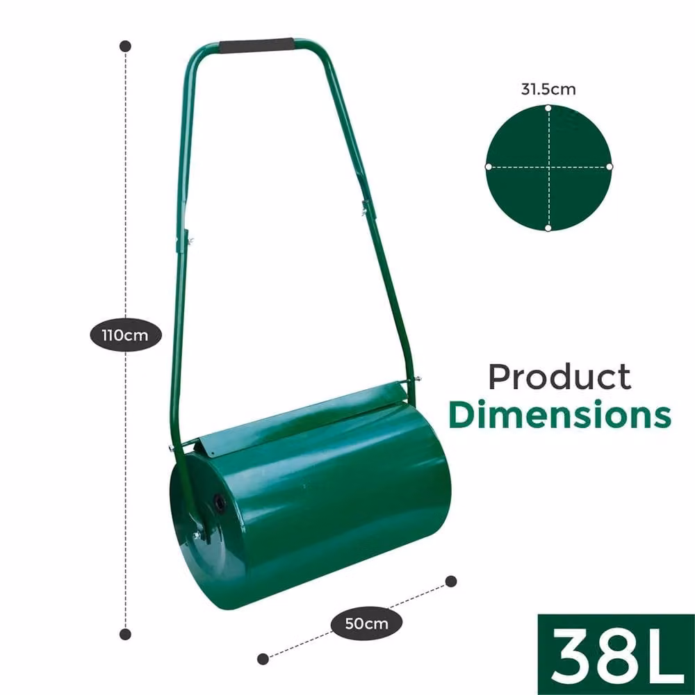Nordara Green Metal Manual Grass Roller with 38L Wet Sand Fill Capacity – 2