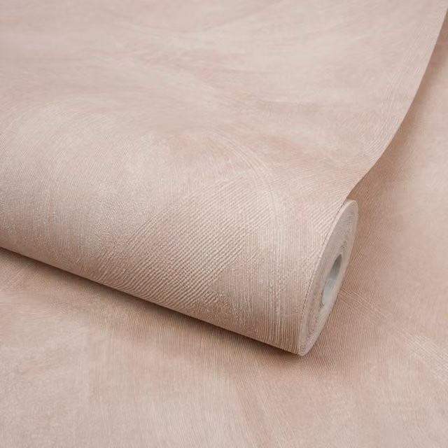 Grandeco Serra Rustic Painted Plaster Effect Textured Wallpaper in Pink