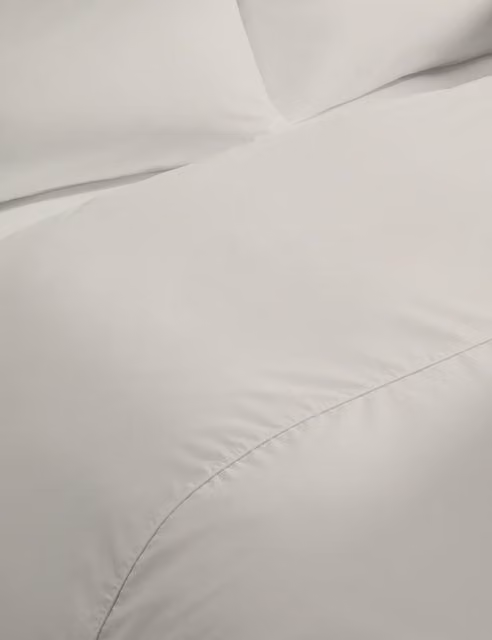 M&S Egyptian Cotton 230 Thread Count Percale Duvet Cover in Silver Grey