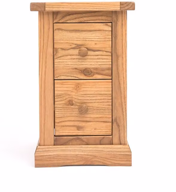 Cabinet Bits Salerno 2 Drawer Petite Bedside Table in Natural Wood