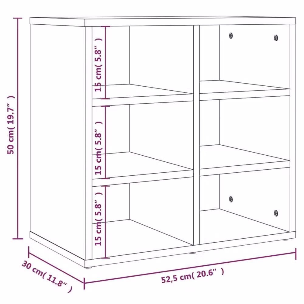 Berkfield Home Brown Oak Shoe Cabinet with Integrated Seat, W: 52.5 cm, D: 30 cm, H: 50 cm – 4