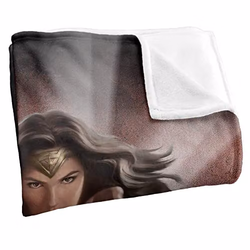 Logovision Wonder Woman Protector Of Humanity Super Soft Fleece Throw Blanket, Multicolour, W: 91 cm, D: 147 cm – 2