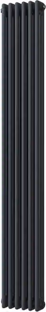 Alpha Anthracite 3 Column Steel Radiator in Grey