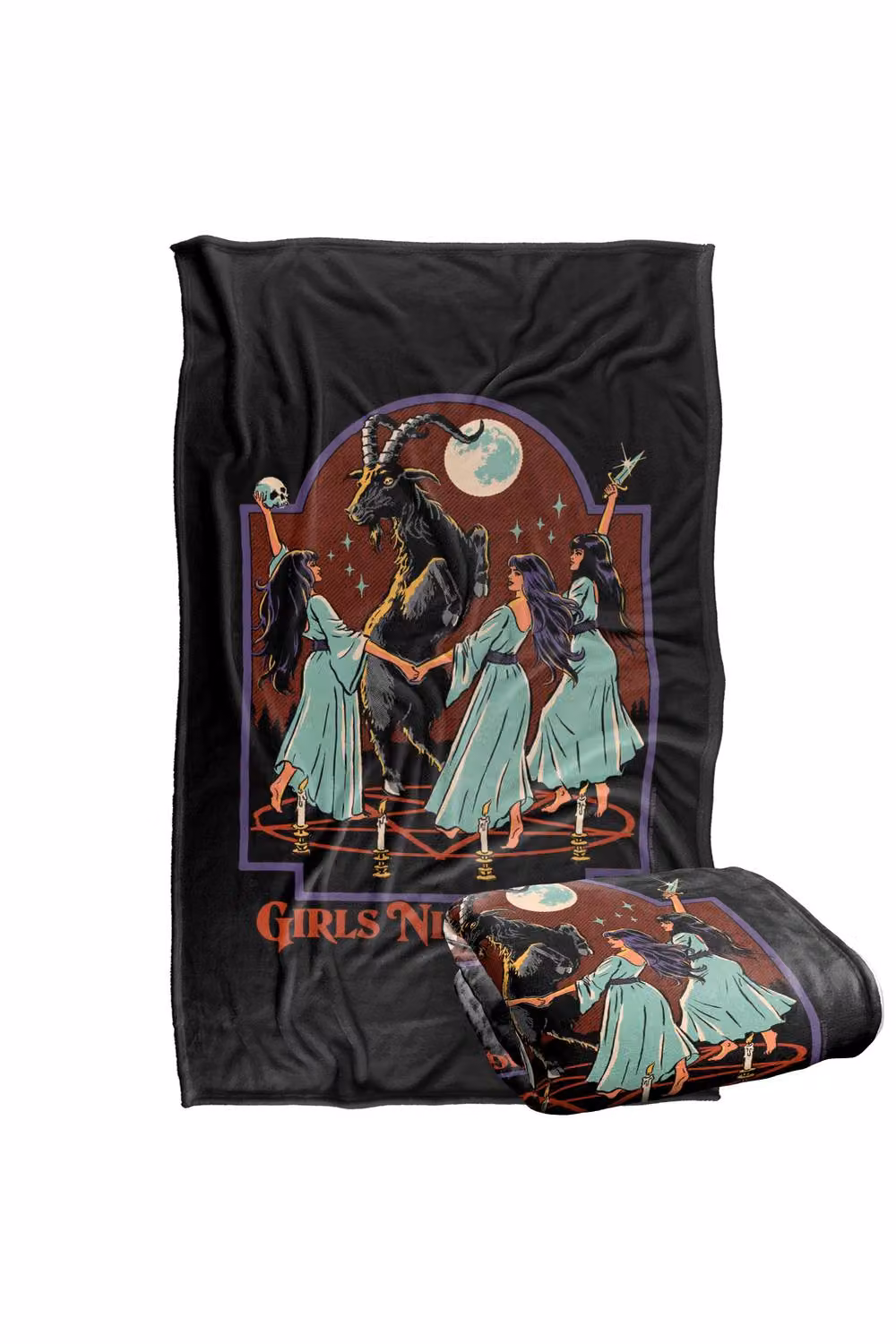 Steven Rhodes Girl's Night Out Super Soft Fleece Throw Blanket, Multicolour, W x D: 152 x 127 cm – 2