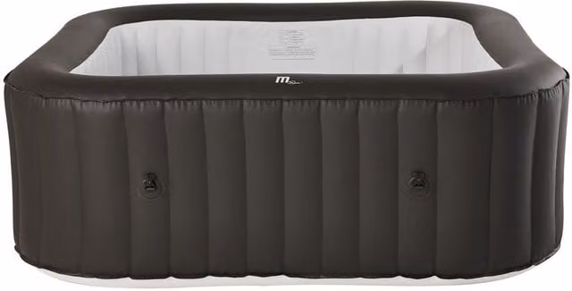 MSpa Vito Inflatable Square Hot Tub for 6 People, Black