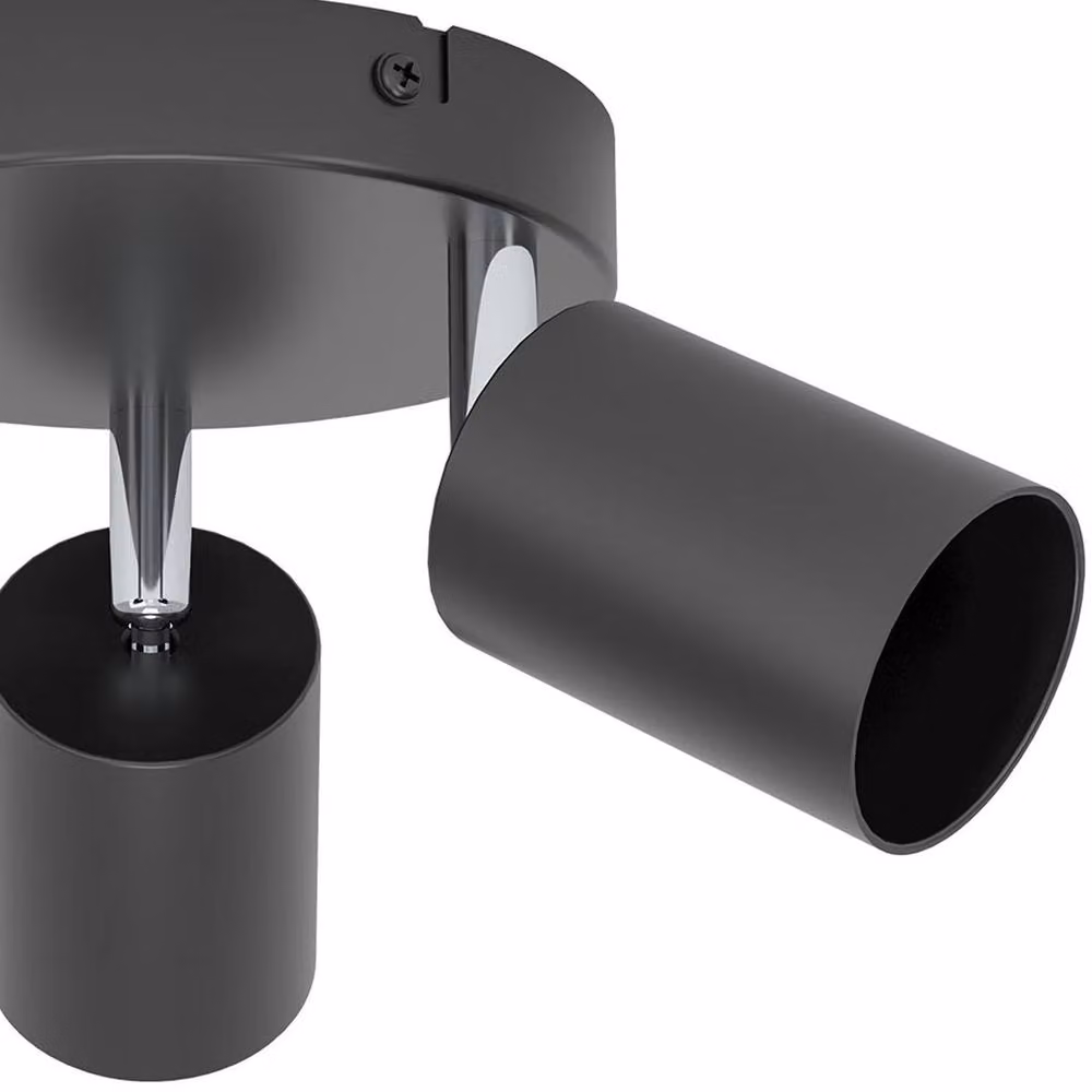 Eglo Reciso-E Black Steel 3-Light Modern Ceiling Spotlight – 3