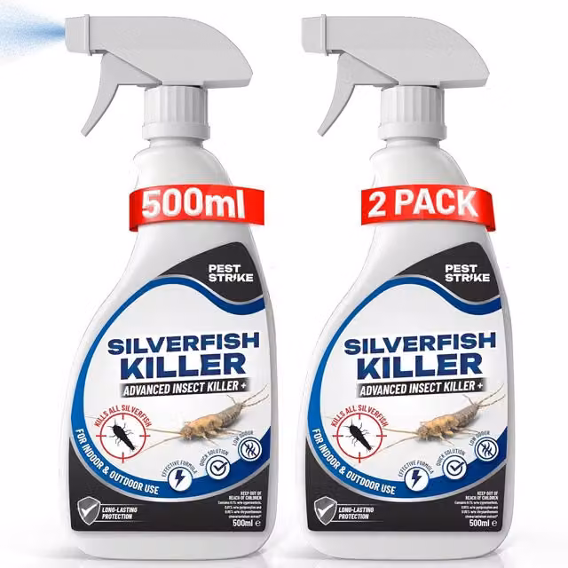 Pest Strike Silverfish Killer Spray in Transparent/White