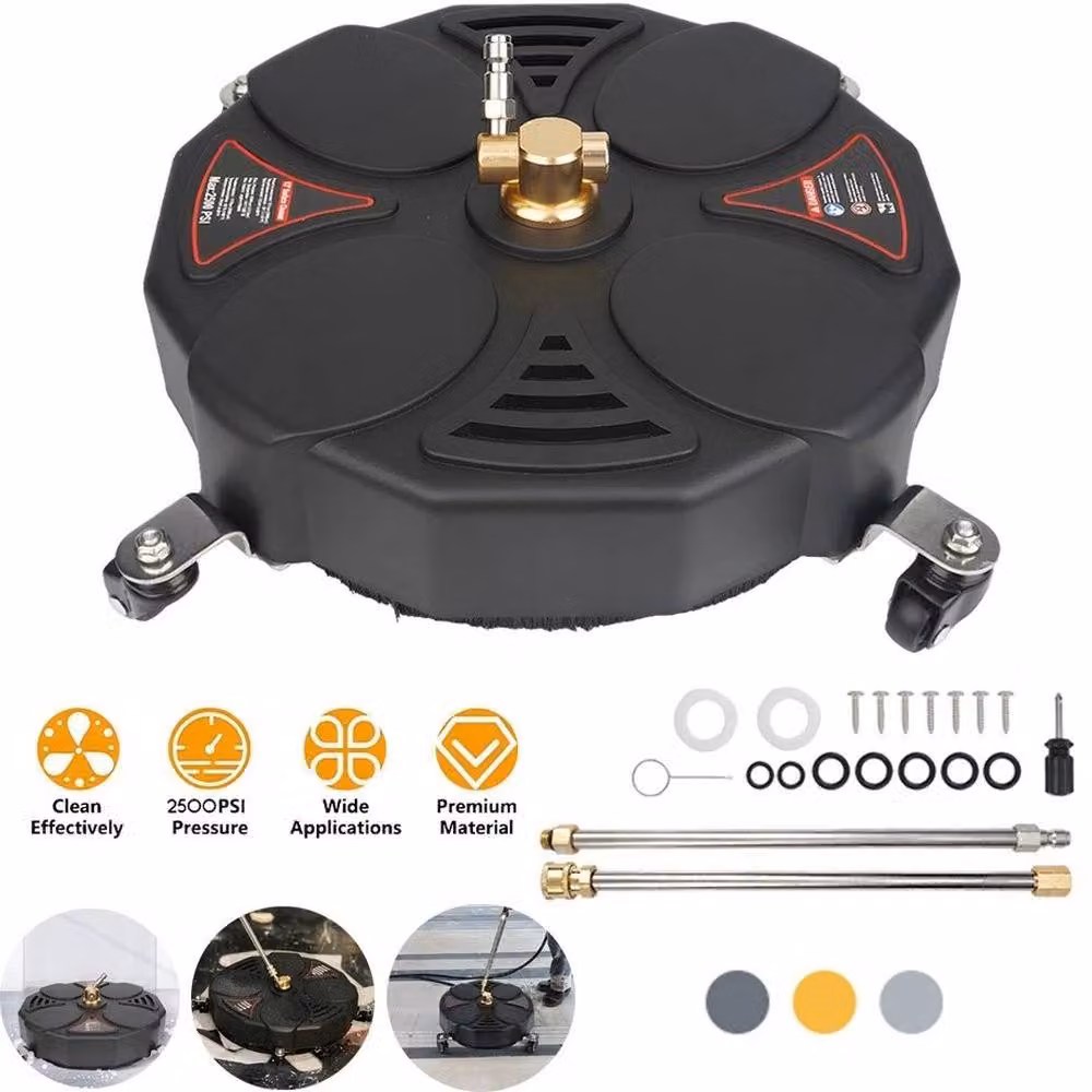 FLAVORA 13 Inch 2500PSI Pressure Washer Surface Cleaner in Black – 6