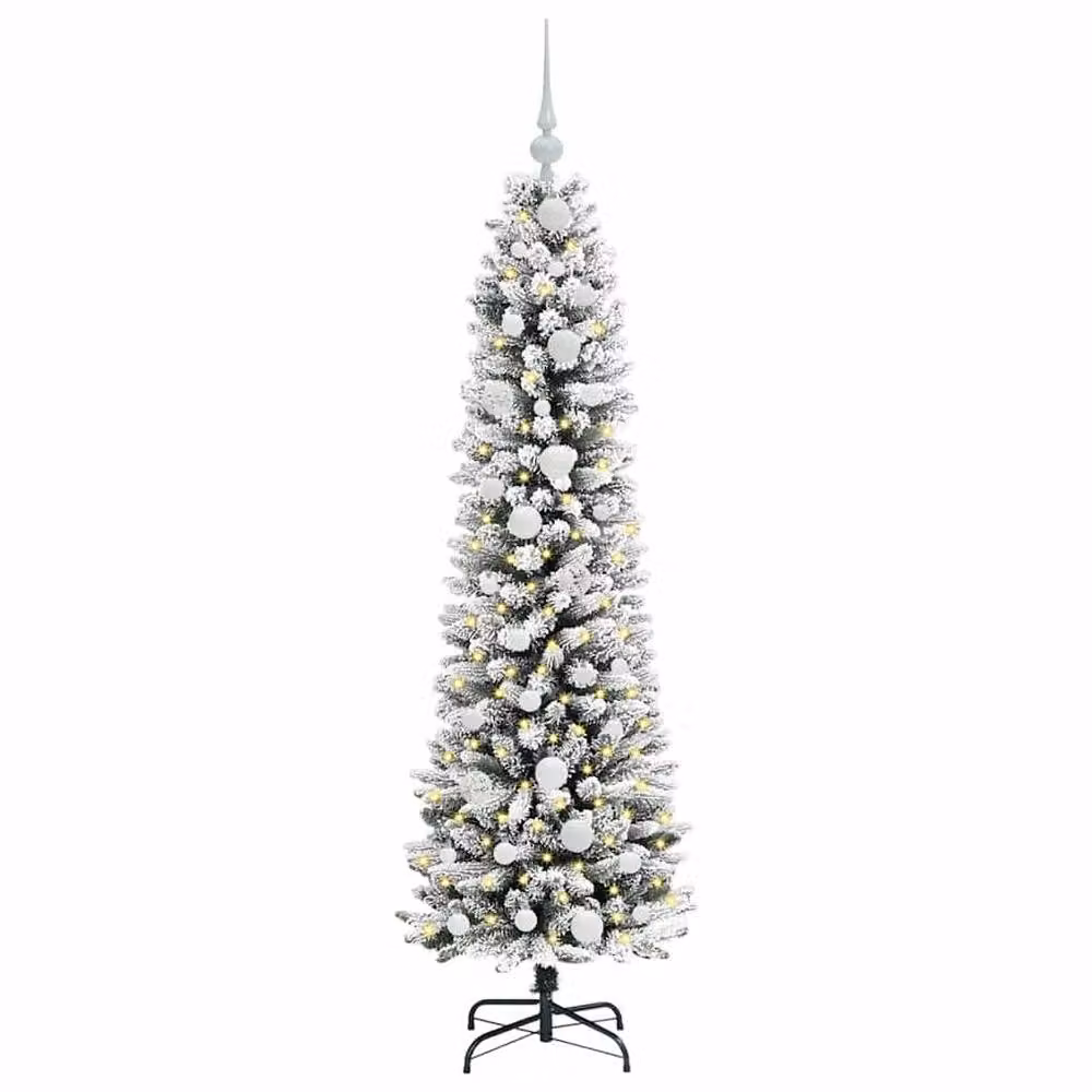 Berkfield Home Artificial Christmas Tree with 150 LEDs in Green, White and Black, Height: 150 cm – 3