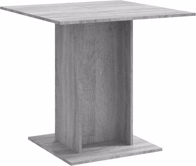 Berkfield Home Grey Sonoma Square Dining Table, W/D/H: 80 x 80 x 75 cm