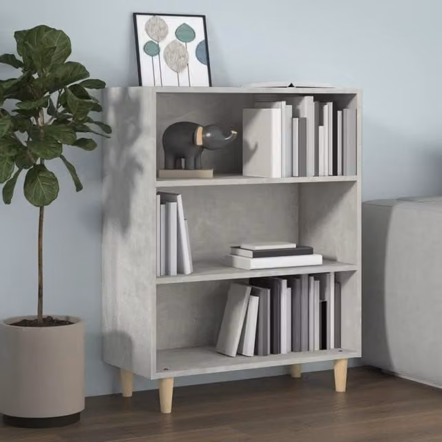 Berkfield Home Sideboard in Concrete Grey, W/D/H: 69.5 x 32.5 x 90 cm – 1