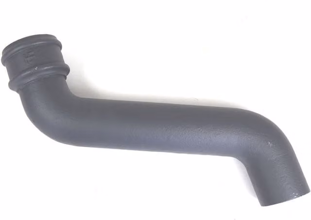 Hargreaves Premier Cast Iron Round Downpipe Offset, Grey, Projection: 30.5 cm, Diameter: 15 cm