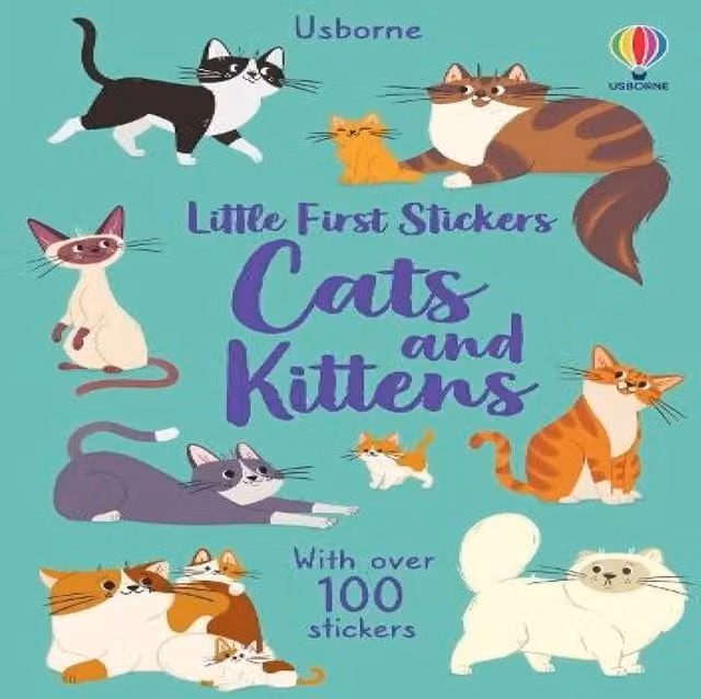 Usborne Little First Stickers Cats and Kittens Paperback Book, Multicolour