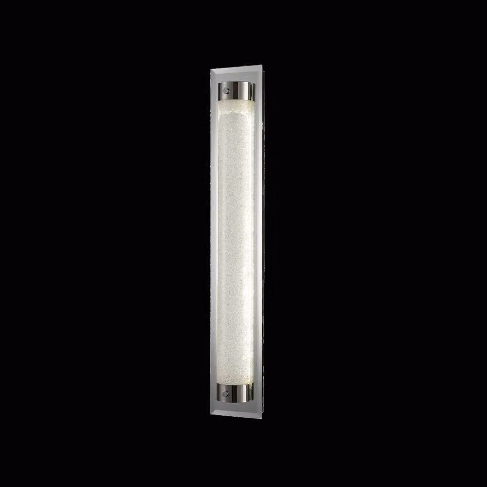Netlighting Tube Flush LED Ceiling Light, 21W, 4000K, 1800lm, Grey and Chrome Sand Diamond Crystal Finish – 2