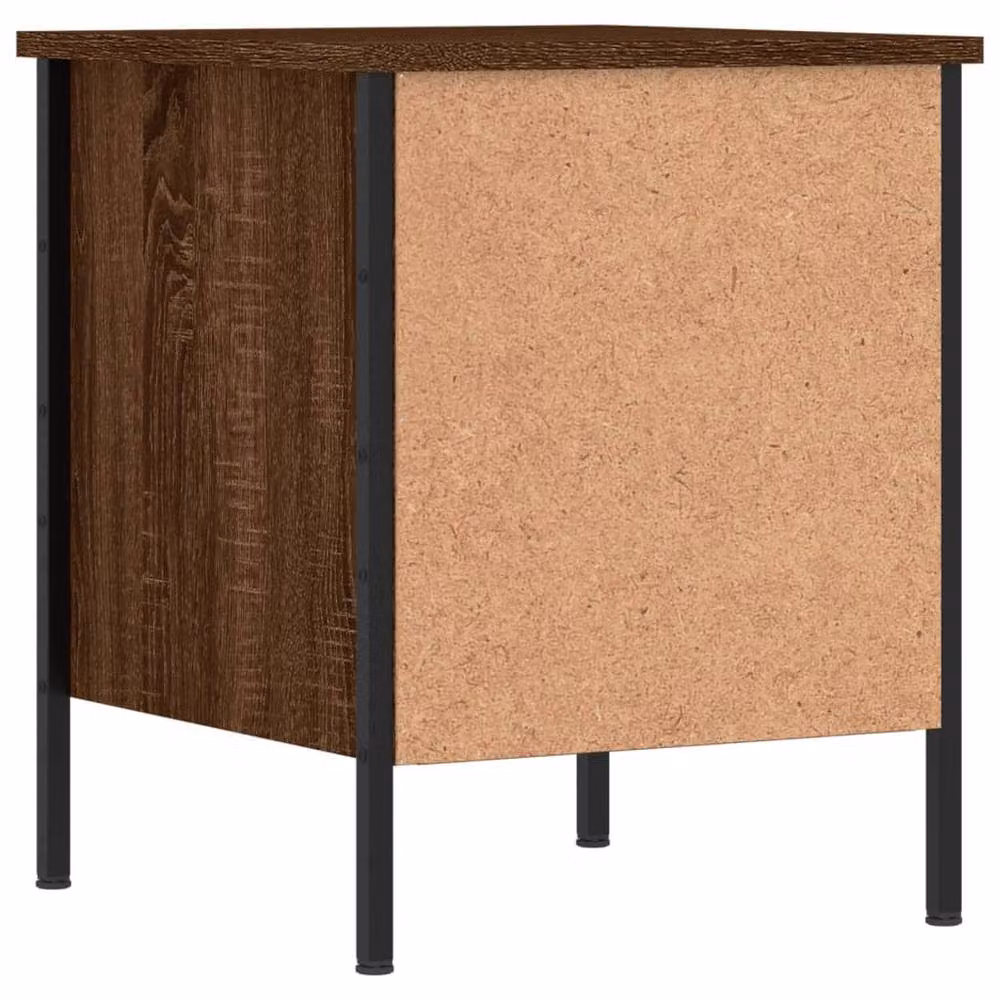 Berkfield Home Set of 2 Brown Oak Bedside Cabinets, W/D/H: 40 x 42 x 50 cm – 4