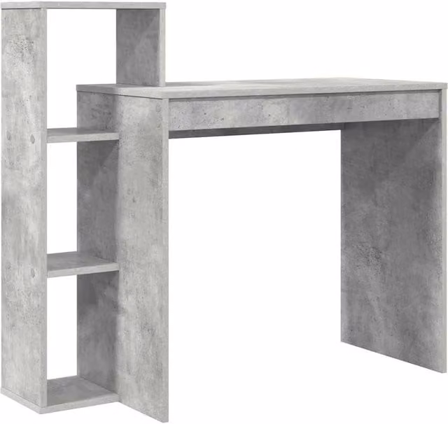 Berkfield Home Writing Desk in Grey Concrete-effect Laminate and Engineered Wood – 1