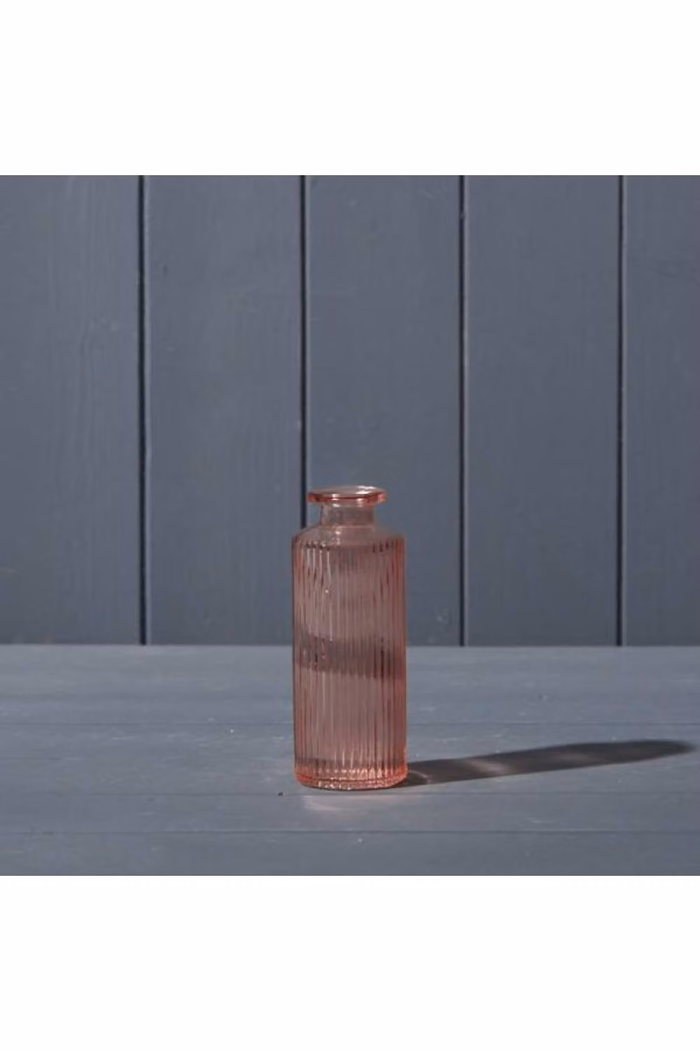 KDMD Pink Rustic Striped Glass Tabletop Bottle – 2