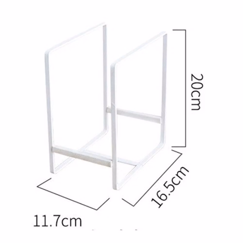 Nordara 2-Pack Upright Metal Plate Storage Rack and Kitchen Cabinet Organiser in White – 2