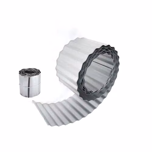 Primrose Silver Galvanised Metal Wavy Edge Garden Lawn Border Edging Roll