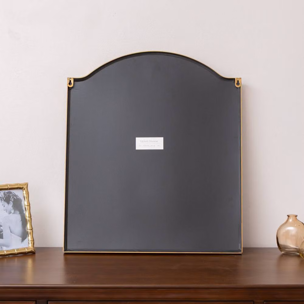 Melody Maison Antique Gold Metal Framed Rectangular Wall Mirror W: 50 cm, H: 65 cm – 2