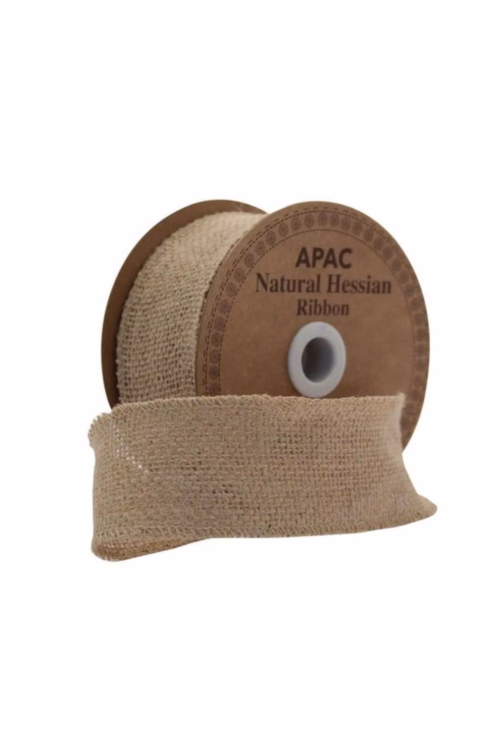 KDMD Natural Hessian Jute Ribbon in Light Sand, 2 Pack, Width: 5 cm, Length: 9.14 m per roll – 2