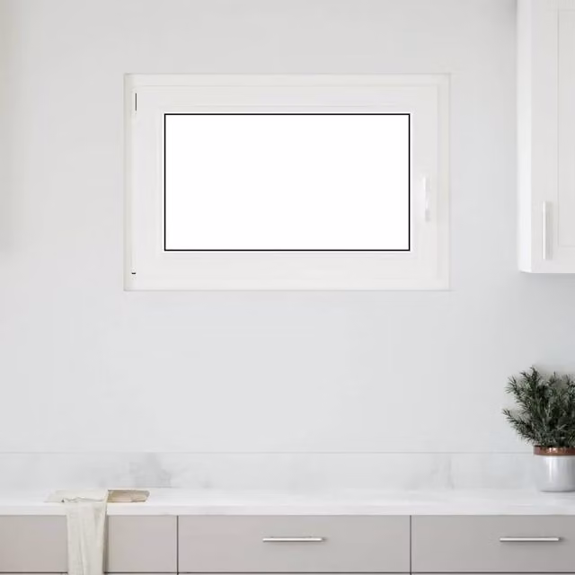 Berkfield Home RISOR White Plastic Basement Tilt and Turn Window, W: 90 cm, H: 60 cm, DIN Left