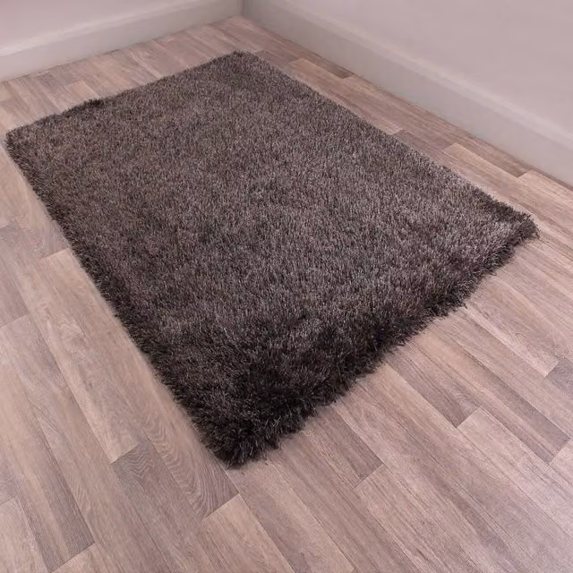 The Rug Shop UK Charcoal Plain Easy Care Area Rug, W/D/H: 180 x 270 cm – 1